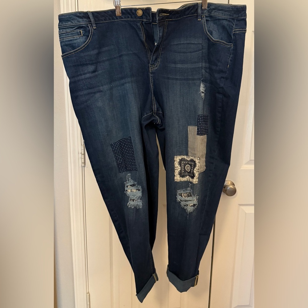 Lane Bryant Dark Blue Boyfriend Jeans